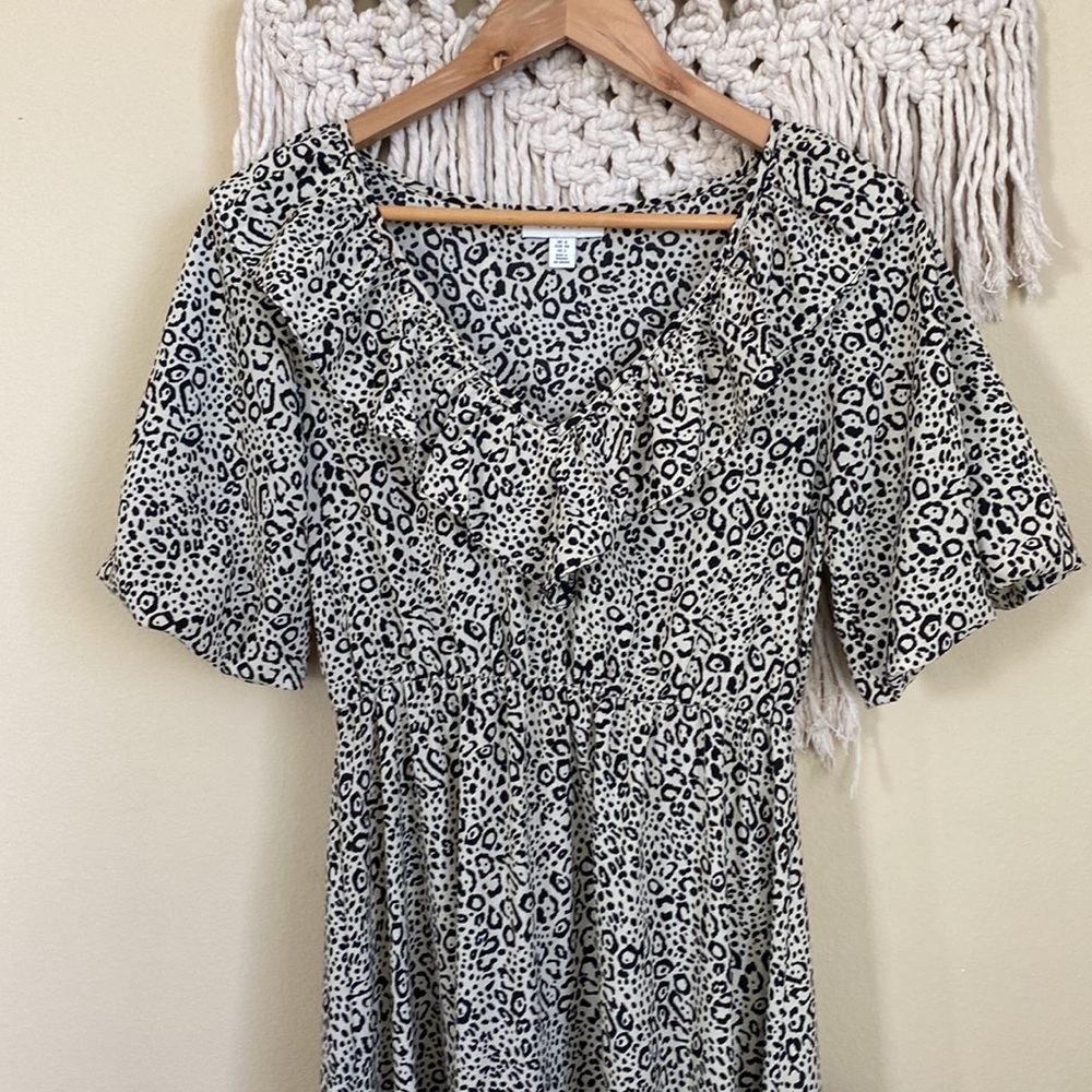 TOPSHOP snow leopard print maxi size 2 - Picture 2 of 5